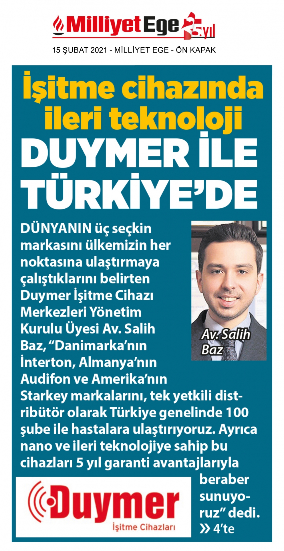 15 Şubat 2021 - Milliyet Ege
