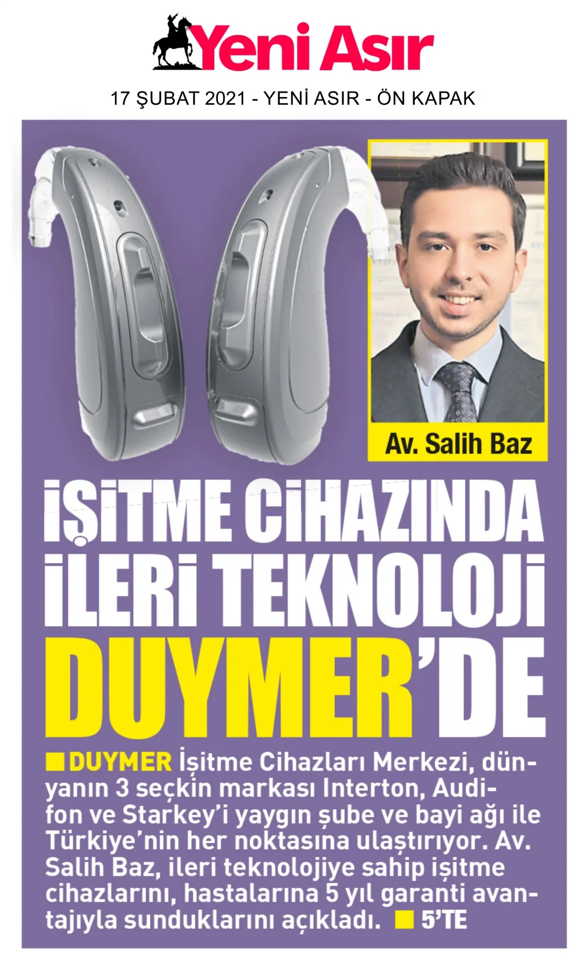 17 Şubat 2021 - Yeni Asır