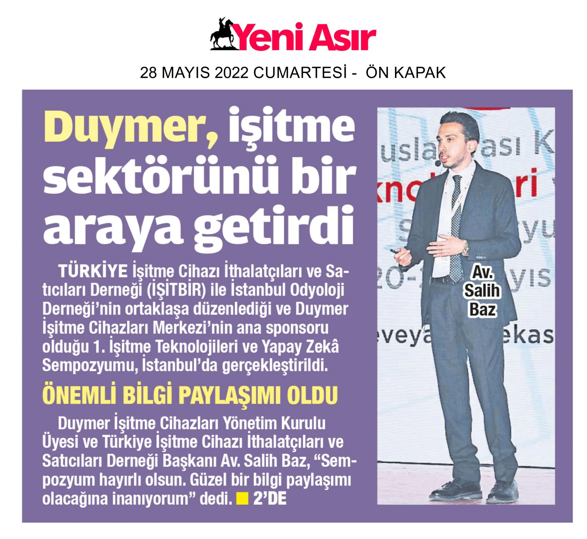 28 Mayıs 2022 - Yeni Asır