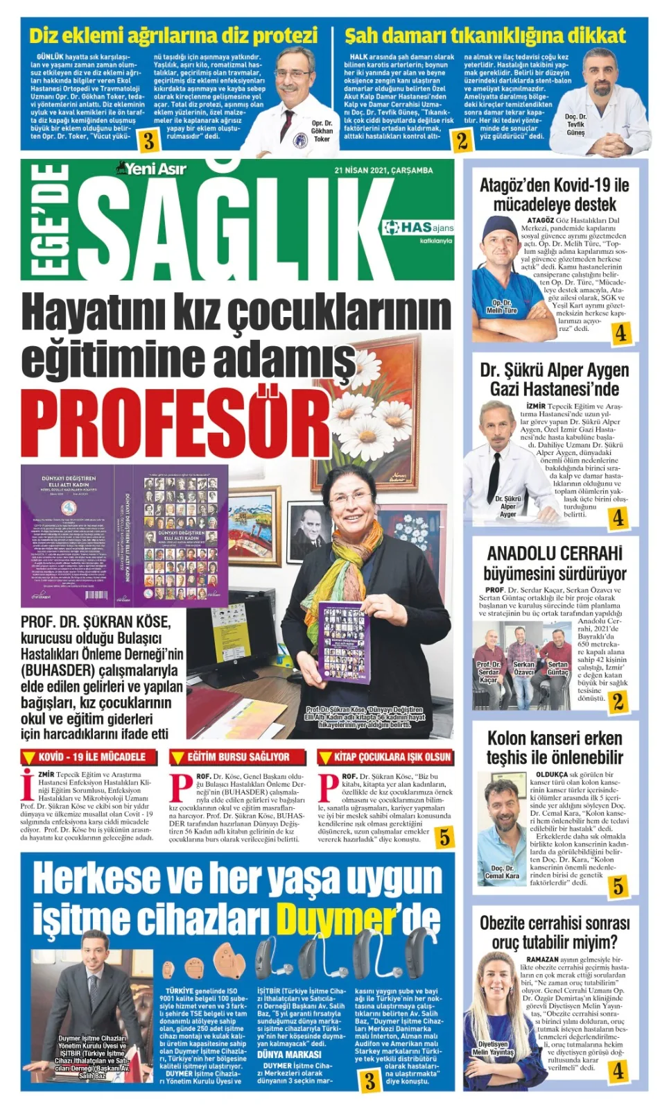 21 Nisan 2021 - Yeni Asır 