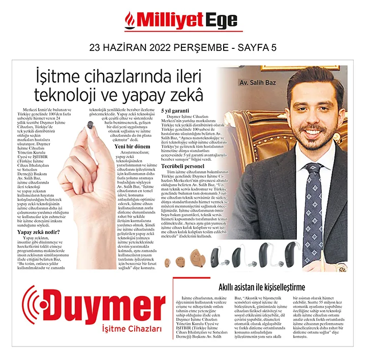 23 Mayıs 2022 - Milliyet Ege