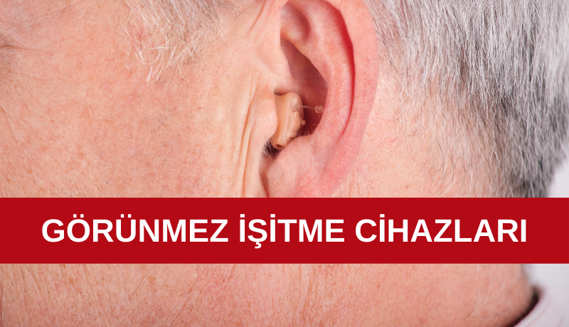 Görünmez işitme cihazı kullanan bir kişi